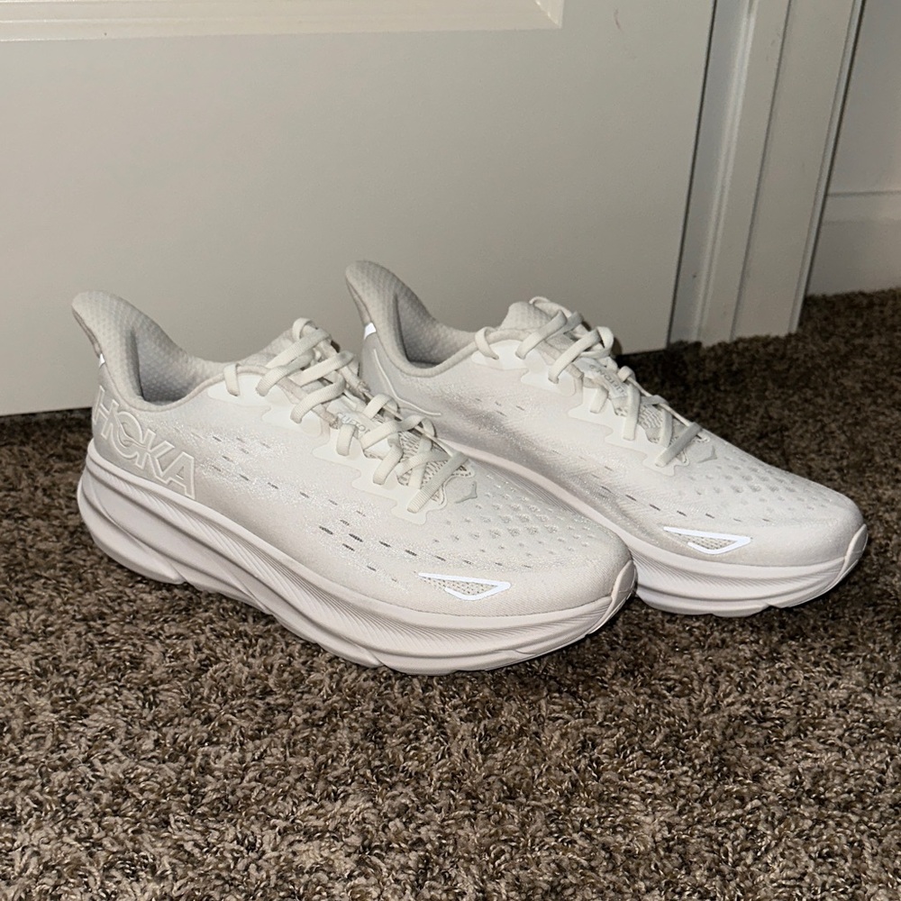 Hoka All-White Athletic Sneakers